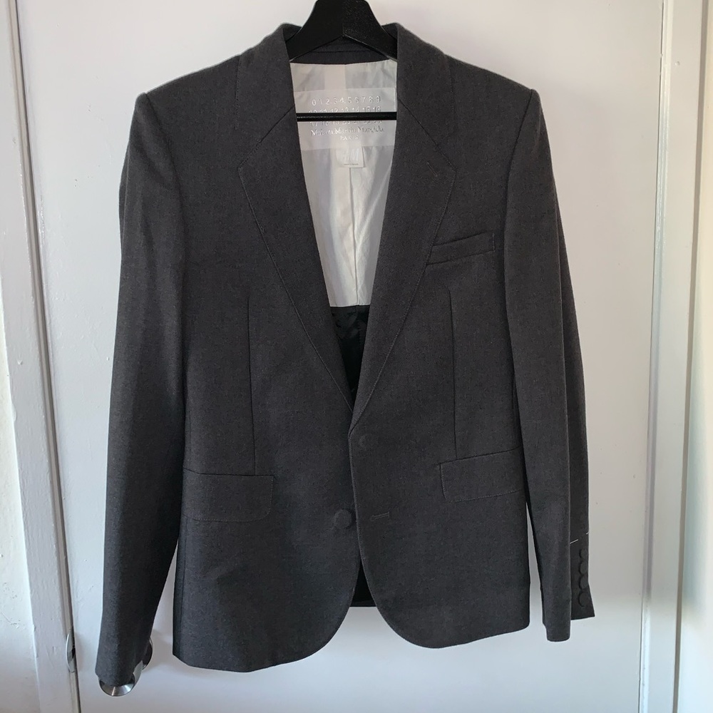 H&M Maison Martin Margiela Mens Grey Blazer